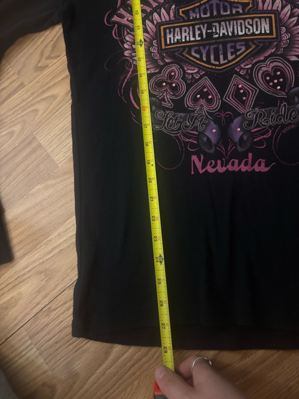 Harley-Davidson Crewneck Beaded Long Sleeve Tee Las Vegas Graphic Size Large - Picture 5 of 9